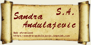 Sandra Andulajević vizit kartica